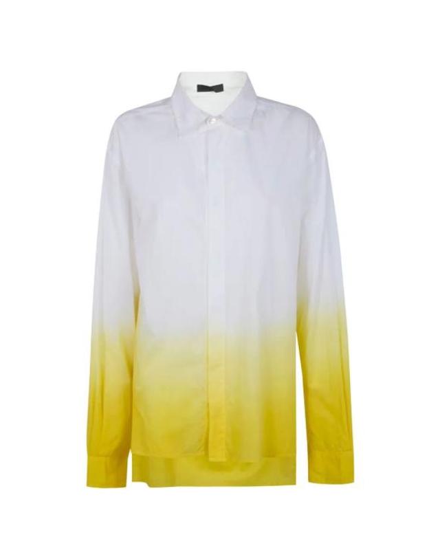 마리아칼데라라 [해외직구] 26SS 마리아 칼데라라 셔츠 V202MH 12 WHITE WARM YELLOW 착용컷
