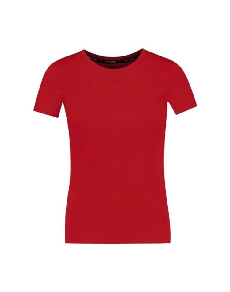MARINE SERRE [해외] 26FW 마린세르 폴로 티셔츠 CONFIG SER026026 RED E8SOXX24803