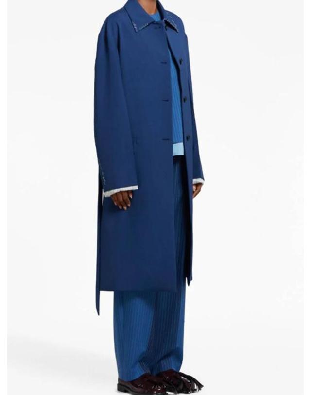 마르니 [해외직구] 24SS 마르니 트렌치 코트 SPMA0223MSTW83900B65 Blue 착용컷