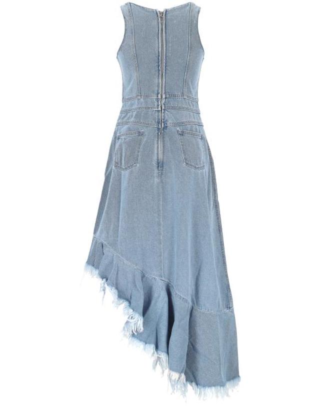 마커스 알메이다 [해외직구] 25FW 마르케스 알메이다 미디 원피스 PF25DR0481DNMLBL LIGHT BLUE 착용컷