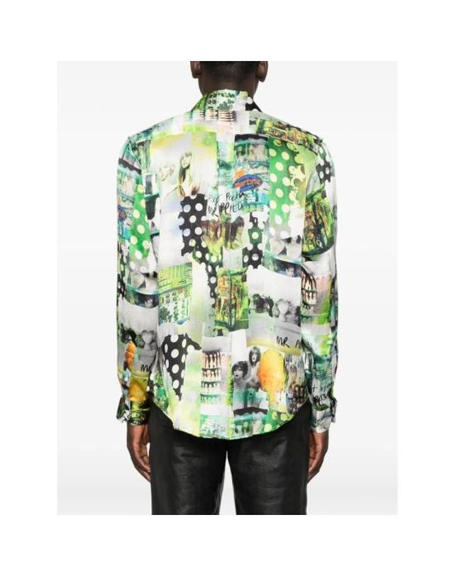 마틴로즈 [해외직구] 26SS 마틴로즈 긴팔 셔츠 401WF09422 GRN GREEN WHITE 착용컷
