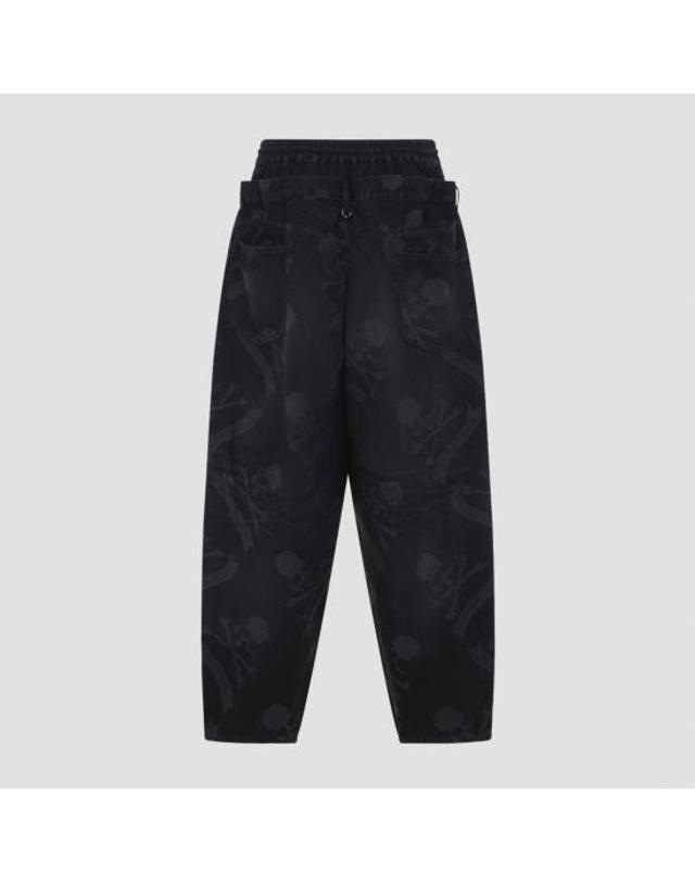 마스터마인드 [해외직구] 26SS 마스터마인드 데님 팬츠 MW26SE1PA006 002 BLACK 착용컷