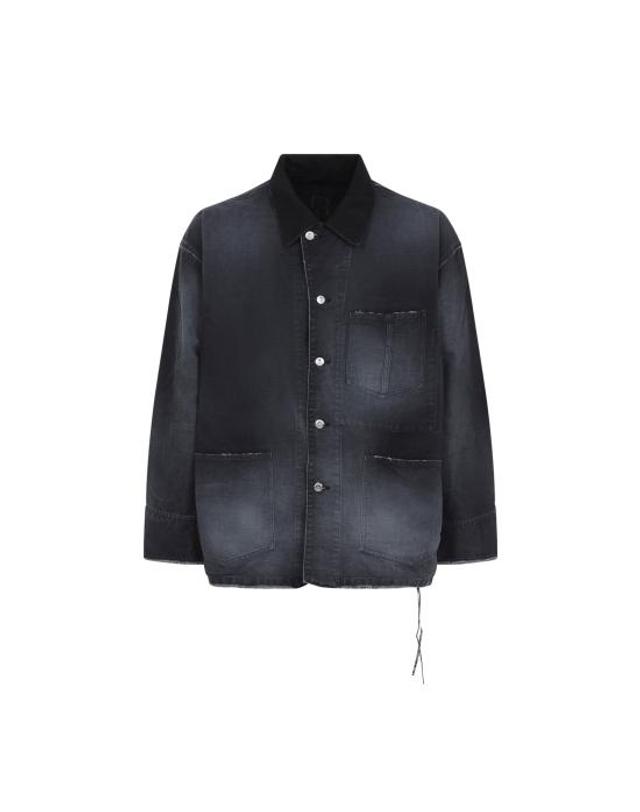 마스터마인드 [해외직구] 26SS 마스터마인드 데님 자켓 MW26SE1BL003 006 BLACK 착용컷