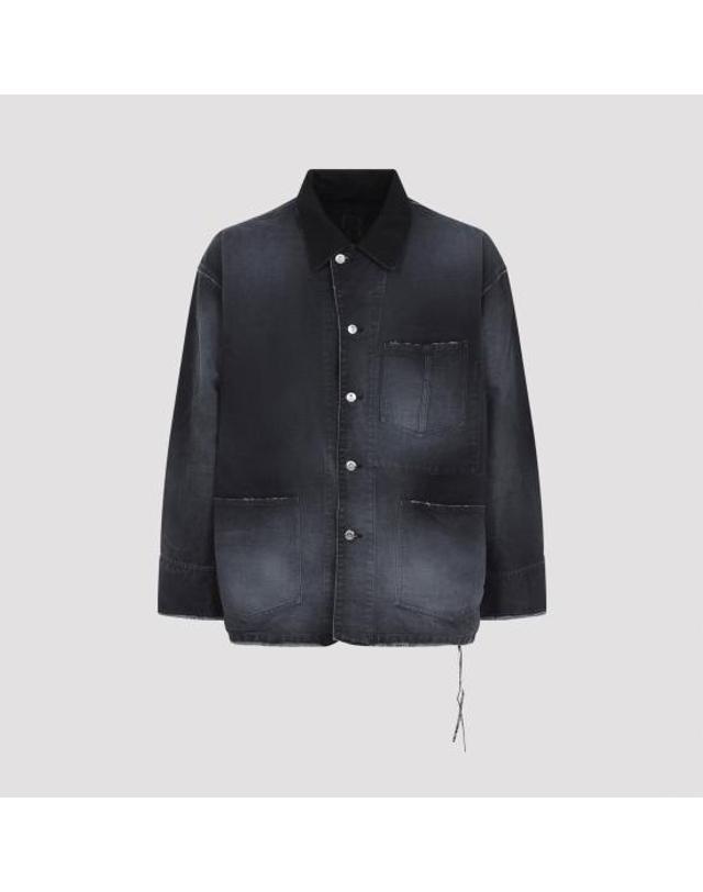 마스터마인드 [해외직구] 26SS 마스터마인드 데님 자켓 MW26SE1BL003 006 BLACK 착용컷