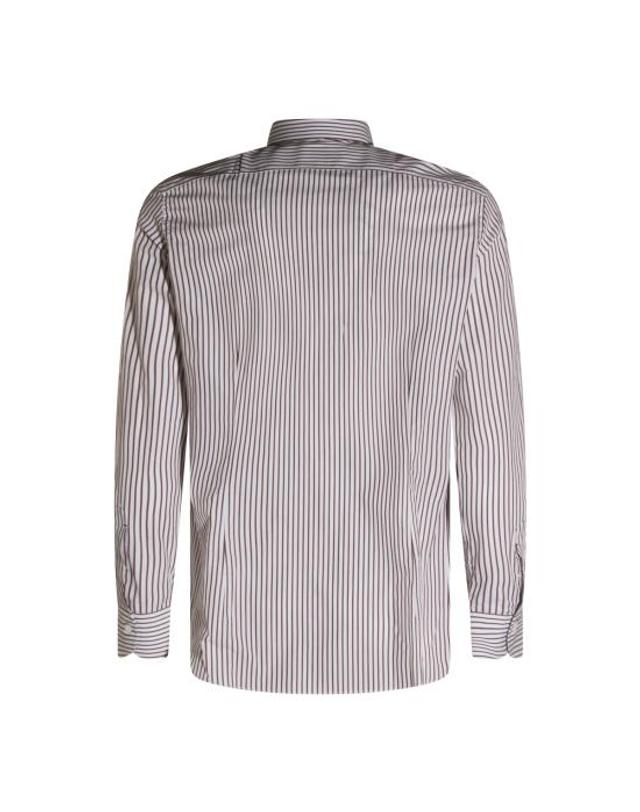 마짜렐리 [해외직구] 26FW 마짜렐리 셔츠 45 023885 BIANCO CAFFE 착용컷