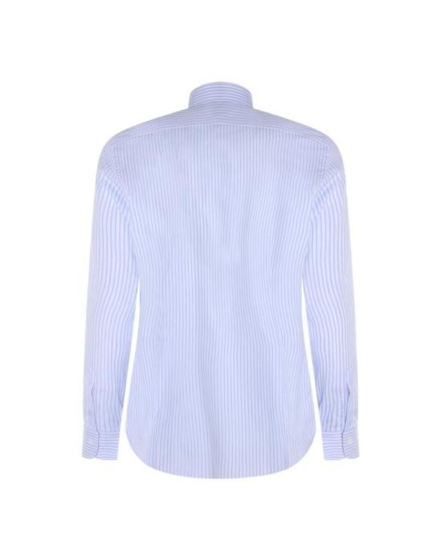 마짜렐리 [해외직구] 26FW 마짜렐리 셔츠 80 02387 BIANCO AZZURRO 착용컷