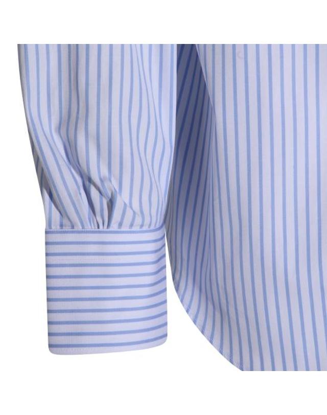 마짜렐리 [해외직구] 26FW 마짜렐리 셔츠 80 02387 BIANCO AZZURRO 착용컷