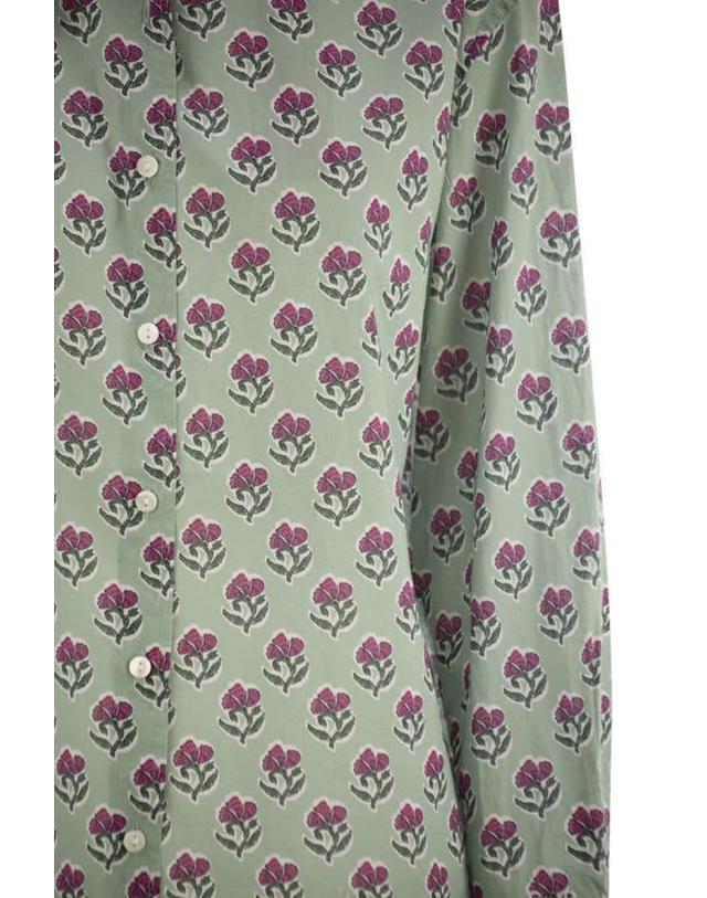 엠씨투 세인트바스 [해외직구] 25SS 세인트바쓰 셔츠 MDH001 01316H GREEN 착용컷