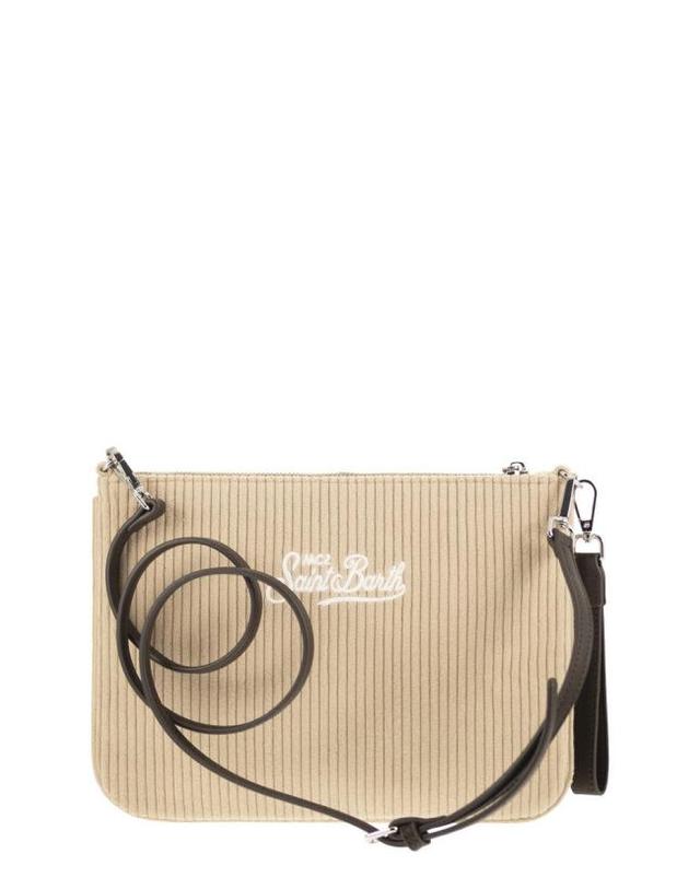 엠씨투 세인트바스 [해외직구] 25FW 세인트바쓰 클러치 파우치 PAR0027 00296I BEIGE 착용컷