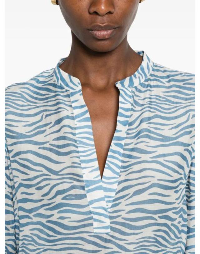 엠씨투 세인트바스 [해외직구] 26SS 세인트바쓰 롱 원피스 SYV0001 00896L SILK VOILE ZEBRA COLOR 36 착용컷