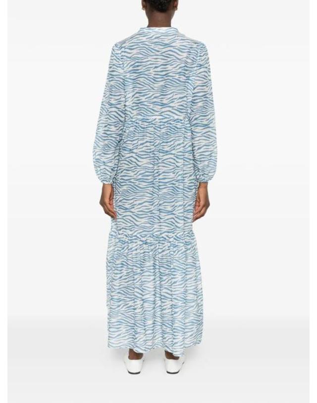 엠씨투 세인트바스 [해외직구] 26SS 세인트바쓰 롱 원피스 SYV0001 00896L SILK VOILE ZEBRA COLOR 36 착용컷