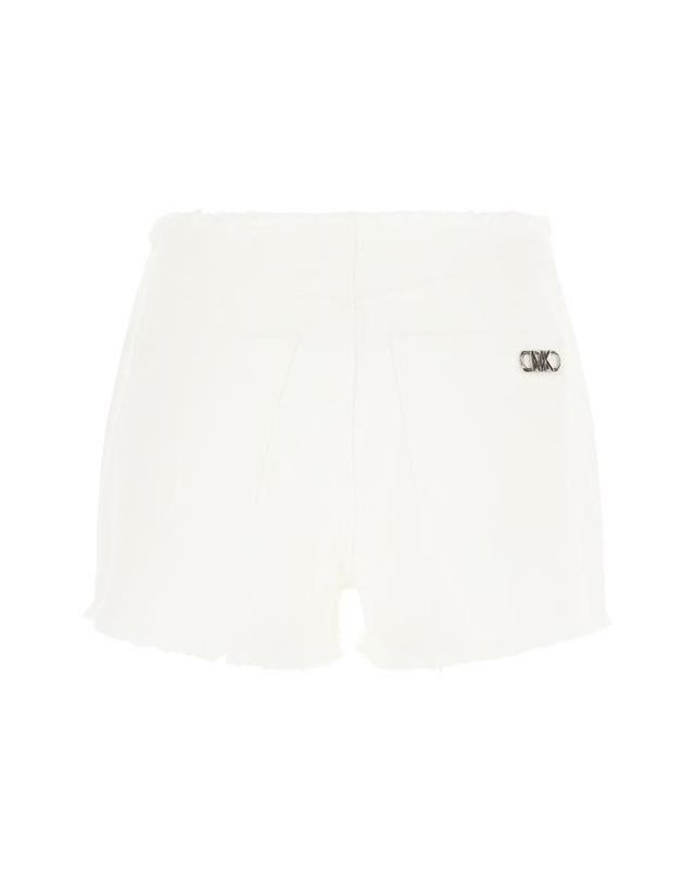 마이클 코어스 [해외직구] 24SS 마이클 코어스 숏팬츠 MS4905180V 117 DENIM WHITE 착용컷