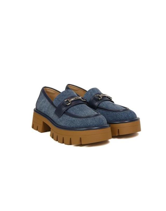 마이클 코어스 [해외직구] 마이클 코어스 플랫 슈즈 MASTER 49S6CRFP3D DARK VINTAGE BLUE WASH Michael Kors 착용컷