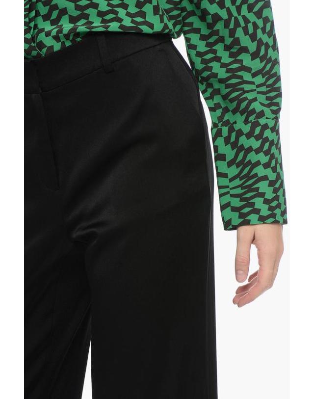 마이클 코어스 [해외직구] 마이클 코어스 스트레이트 팬츠 MH330K299G SATIN CREP 001BLACK 착용컷