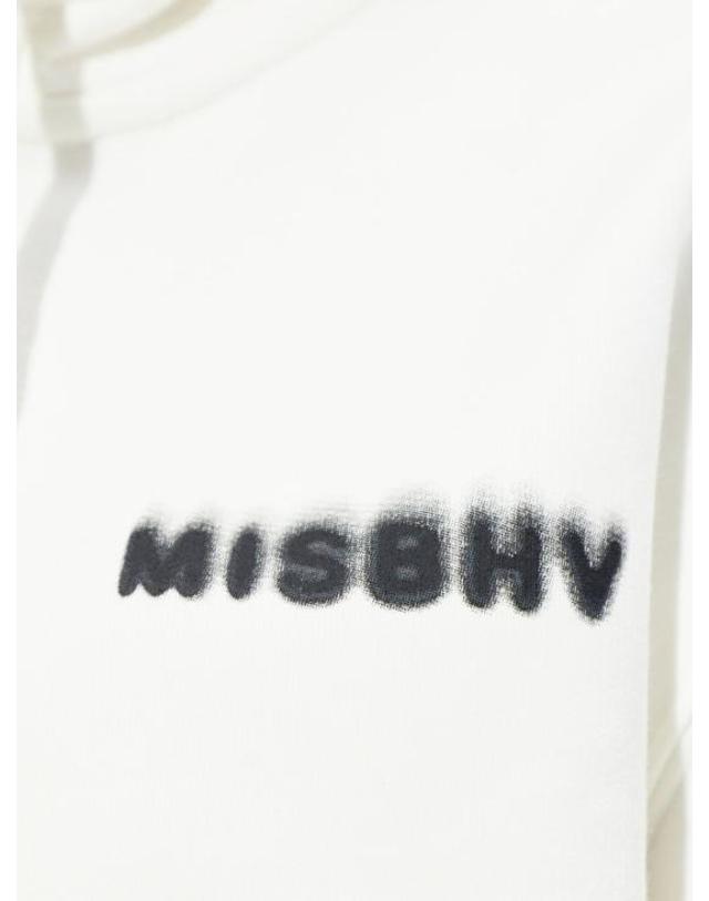 미스비헤이브 [해외직구] 26SS 미스비헤이브 후드 티셔츠 260W202 WHITE White 착용컷