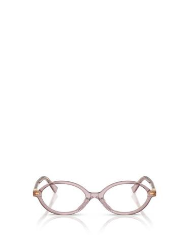 [해외직구] 26FW 미우미우 REGARD 리가드 오벌 프레임 안경 MU 01XV 12W1O1 MAUVE TRANSPARENT