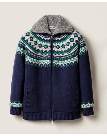[해외직구] 26SS 미우미우 스웨터 MMJ154SOOO18SI F0124 NAVY
