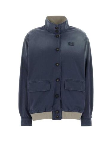 [해외직구] 26FW 미우미우 올드 워시드 트윌 블루종 재킷 올드 워시드 트윌 블루종 재킷 ML1492SOOO190X F04XB NAVY