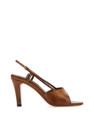 [해외직구] 25FW 미우미우 빈티지 레더 오픈 토 샌들 5X547EF085537 F0046 BROWN