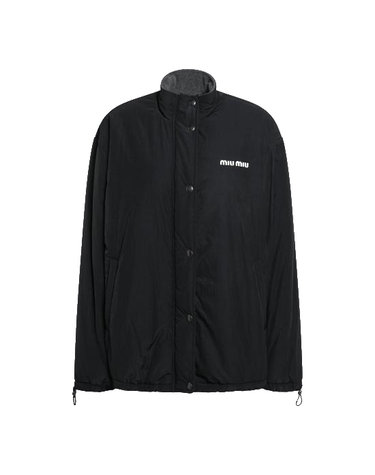 [해외직구] 26FW 미우미우 로고 버튼 플리스 자켓 ML1541OOO6291 Black
