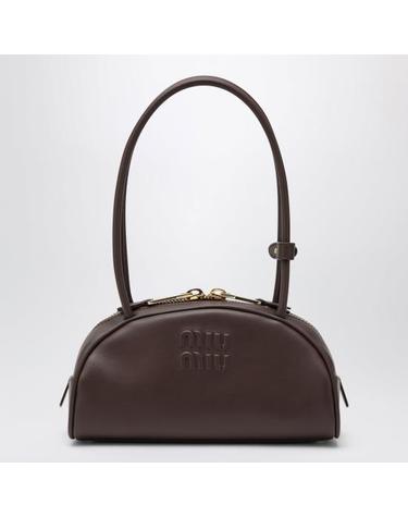 [해외직구] 26FW 미우미우 보 레더 스몰 토트백 5BB192OOO2CRW Brown
