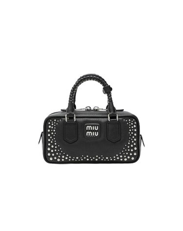 [해외직구] 26FW 미우미우 아르카디 로고 토트백 5BB142OB12ZSQ Black