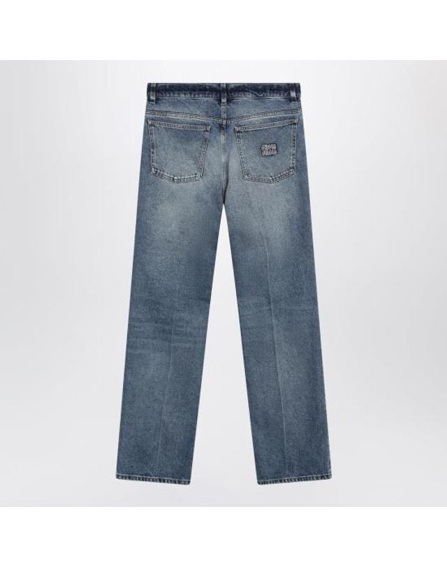미우미우 [해외직구] 26FW 미우미우 워시드 데님 진 GWP612OOO197U Blue 착용컷