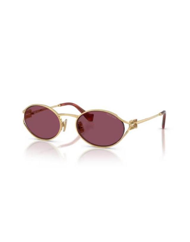 미우미우 [해외직구] 26SS 미우미우 선글라스 MU52YS 54K20Y Ruby Lenses GOLD 착용컷