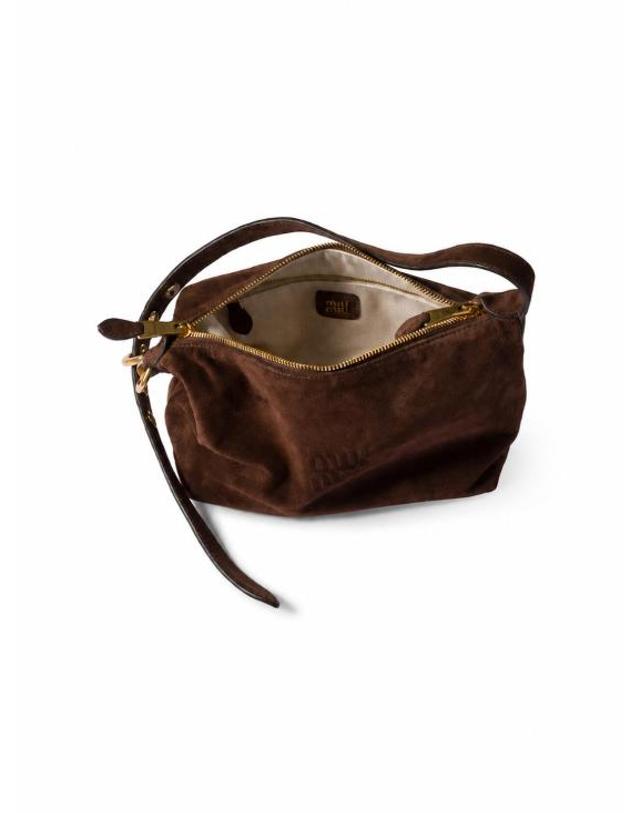 미우미우 [해외직구] 26FW 미우미우 스웨이드 스피릿 레더 백 스웨이드 스피릿 레더 백 5BC216VOOO2CSS F0003 착용컷