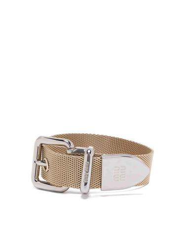 [해외직구] 24FW 미우미우 팔찌 5IB5552CR4F0BSU Gold