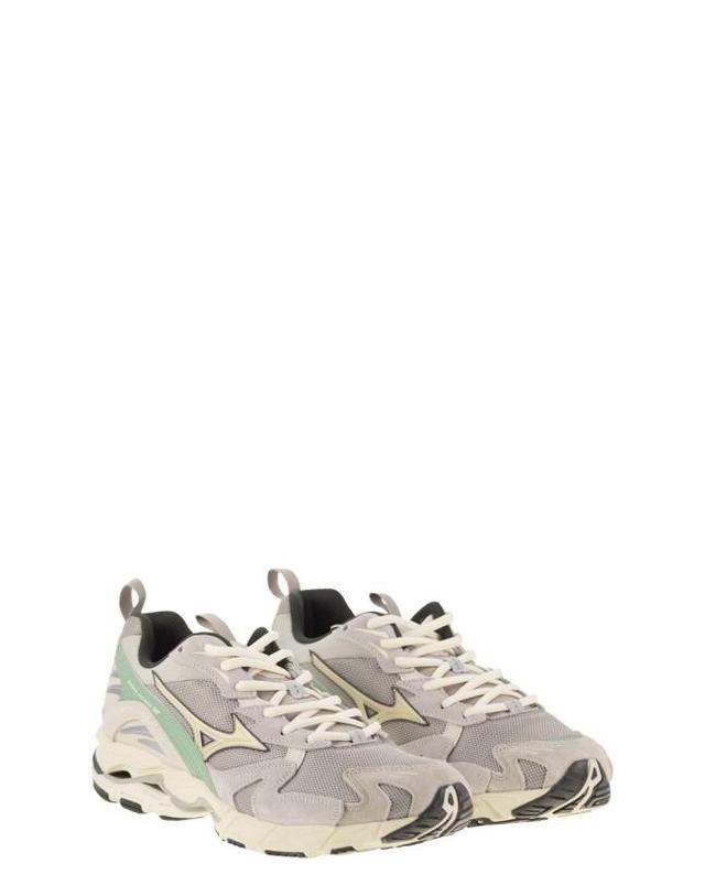 미즈노 [해외직구] 25FW 미즈노 스니커즈 D1GA2471 07 LIGHT GREY 착용컷