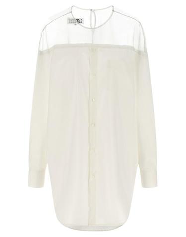 [해외직구] MM6 메종마르지엘라 셔츠 LDS62NH0053M35256101 WHITE