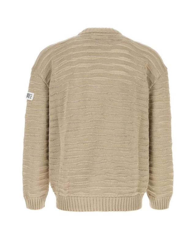 엠엠6 [해외직구] 26SS MM6 메종마르지엘라 스웨터 SH0HP0011M13208 106 Beige o Tan 착용컷