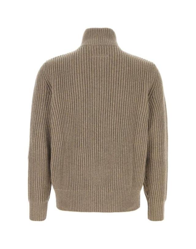 엠엠6 [해외직구] 26FW MM6 메종마르지엘라 집업 니트 SH0AM0095M13286 811M Beige o Tan 착용컷