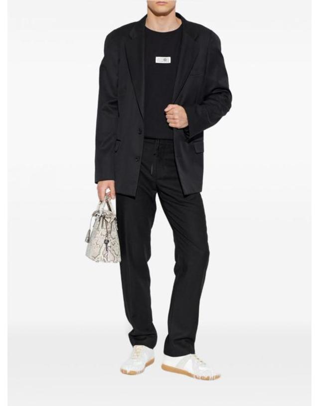 엠엠6 [해외직구] 26FW MM6 메종마르지엘라 반팔 티셔츠 SH0NH0028M20258 900 Black 착용컷