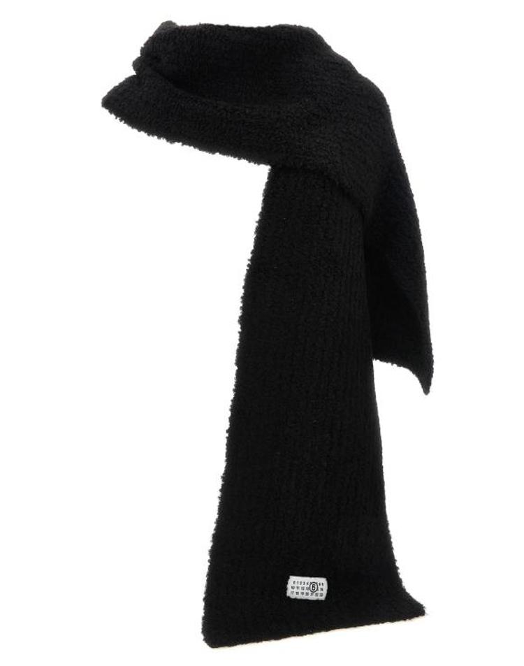 MM6 MAISON MARGIELA [해외] [엠엠6] 26FW MM6 메종마르지엘라 머플러 스카프 MM342058BM BLACK E8UBXX43175