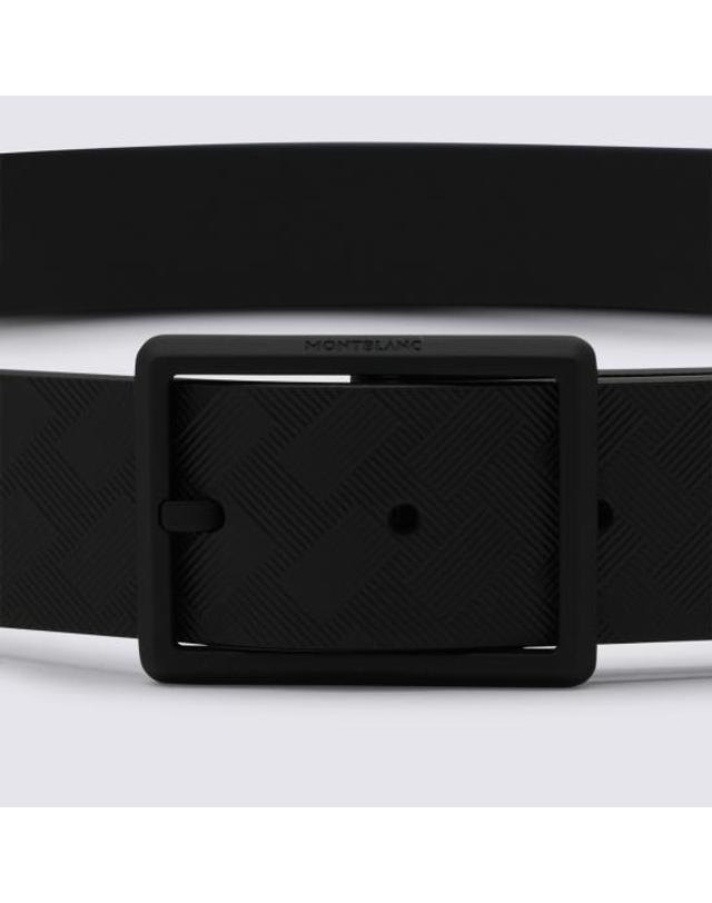 몽블랑 [해외직구] 26SS 몽블랑 가죽 벨트 222197 BLACK Light Grey 착용컷
