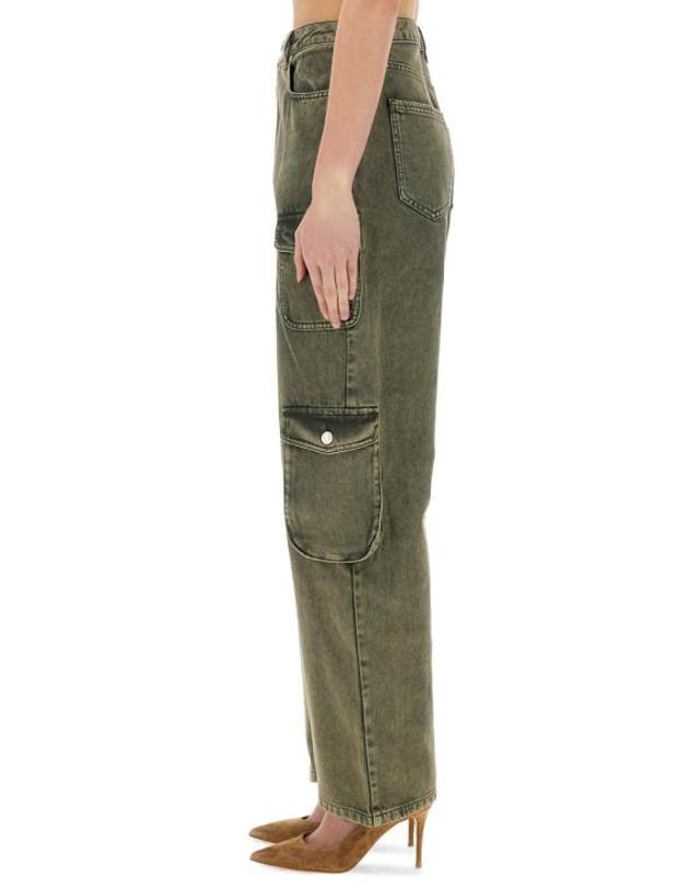 모스키노 [해외직구] 25SS 모스키노 스트레이트 팬츠 03253218 1517 MILITARY GREEN 착용컷