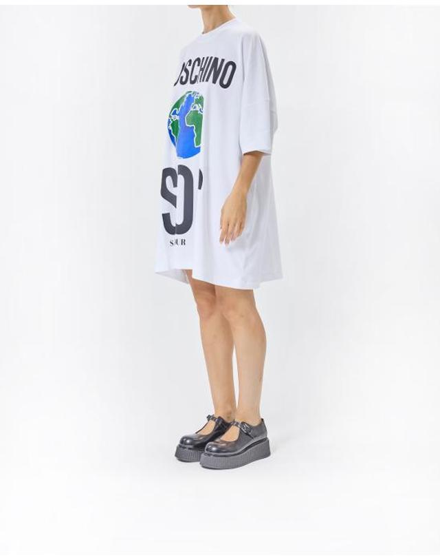 모스키노 [해외직구] 25FW 모스키노 반팔 티셔츠 0439 5442 1001 BIANCO MULTI 착용컷