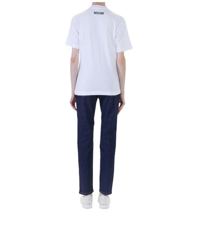 모스키노 [해외직구] 26FW 모스키노 반팔 티셔츠 0711 0441 1001 BIANCO 착용컷