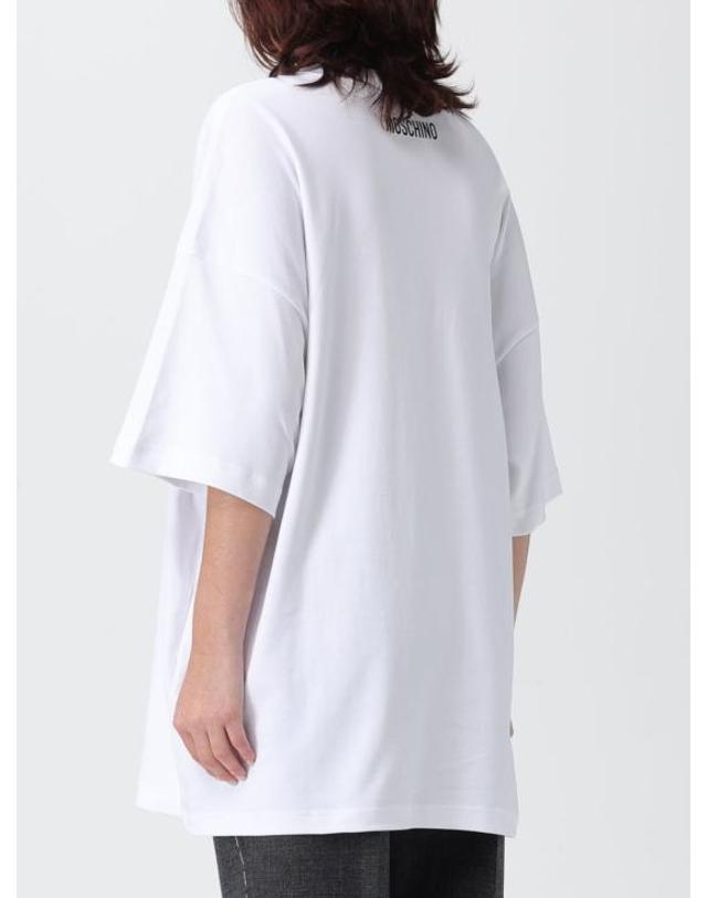 모스키노 [해외직구] 25FW 모스키노 반팔 티셔츠 07015442 1001 White 착용컷