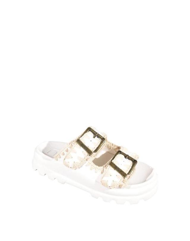 마우 [해외직구] 26SS 모우 뮬 슬리퍼 661001NWHI WHITE 착용컷