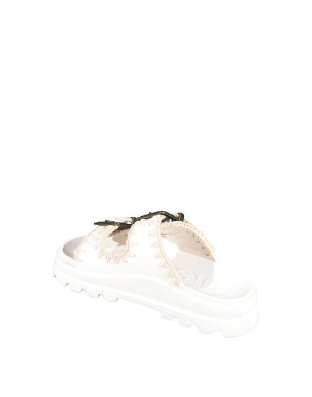 마우 [해외직구] 26SS 모우 뮬 슬리퍼 661001NWHI WHITE 착용컷