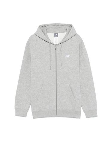 [해외직구] 26FW 뉴발란스 로고 플리스 풀집 후디 MJ41502AG GREY