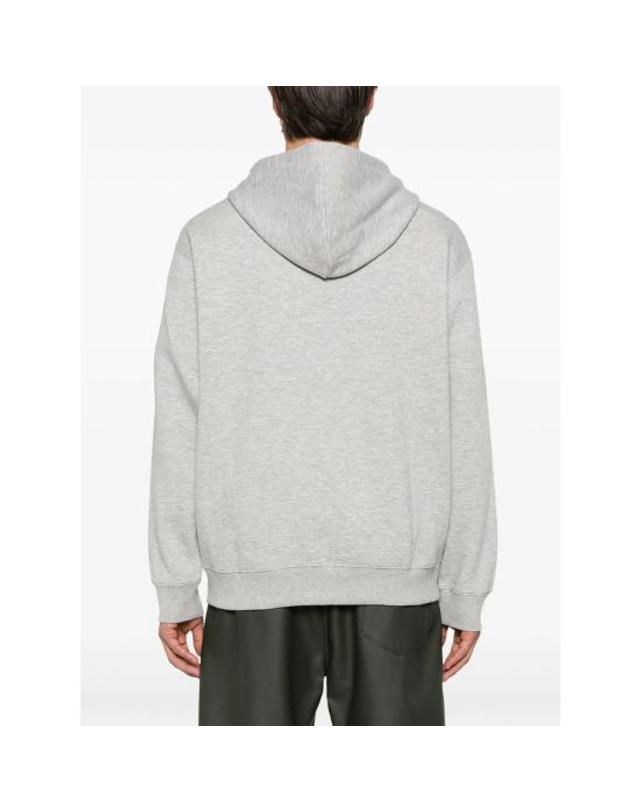 뉴발란스 [해외직구] 26FW 뉴발란스 로고 플리스 풀집 후디 MJ41502AG GREY 착용컷