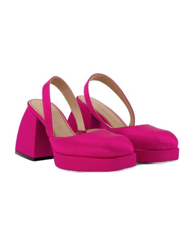 노달레토 [해외직구] 22FW 노달레토 힐 펌프스 NO10 9 107 65 PINK 착용컷