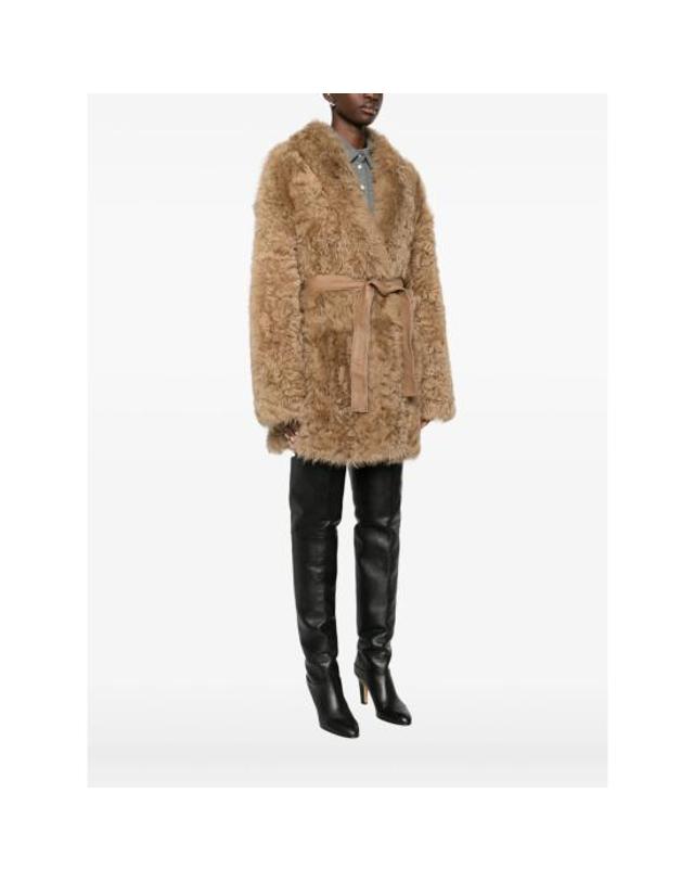 누메로 10 [해외직구] 25FW 누메로 10 무스탕 AURORA CAMEL BROWN 착용컷