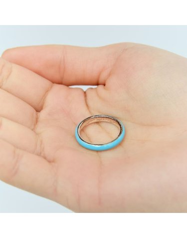[해외직구] 26 FW 프라이 파워스 Thin Enamel 씬 에나멜 링 블루 FP2003112 Cloudless Sky Blue