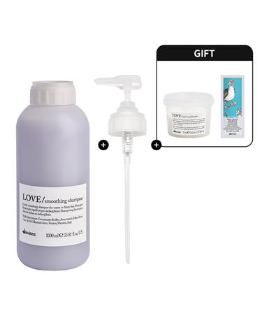 [갤러리아] 러브 스무딩 샴푸 1L (+컨디셔너 75ml, 샴푸 12ml)