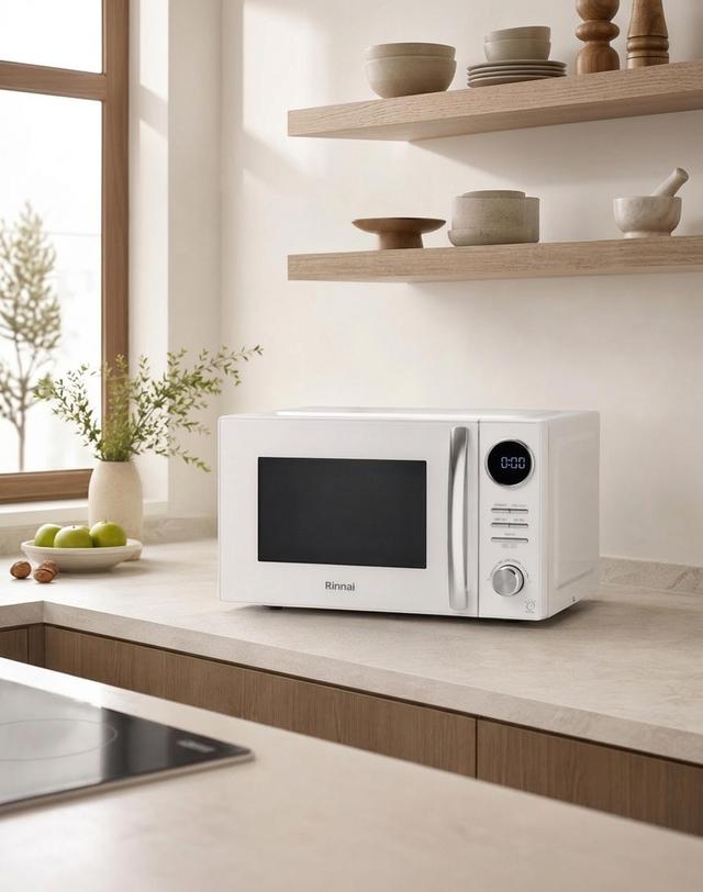 린나이 린나이 23L 무회전 플랫 전자레인지 택배발송상품 RMW-F23W (화이트) 800W 대용량 자동조리 착용컷